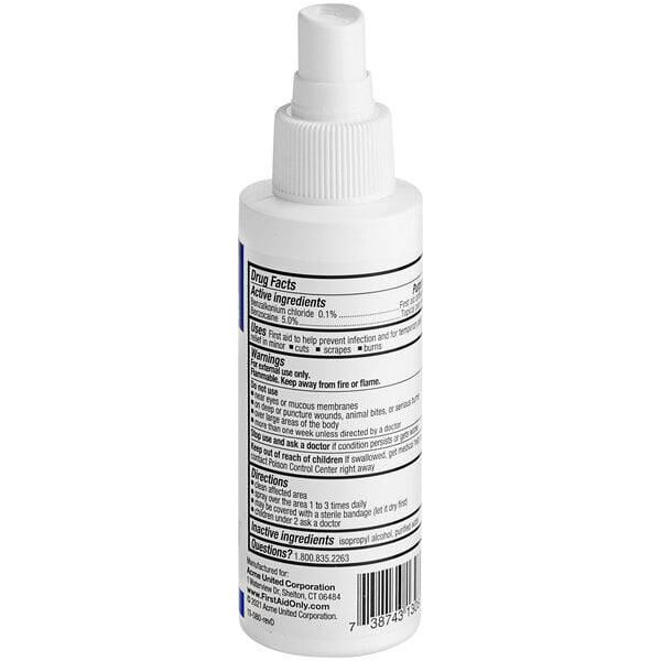 First Aid Only 4 oz First Aid Antiseptic Spray, 12/Case