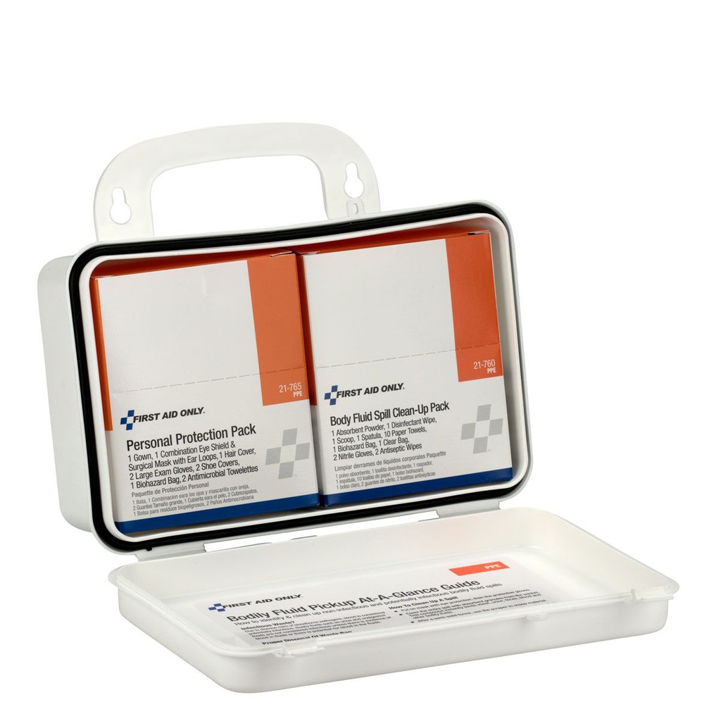 First Aid Only BloodBorne Pathogen (BBP) Unitized Spill Clean Up Kit with Plastic Case