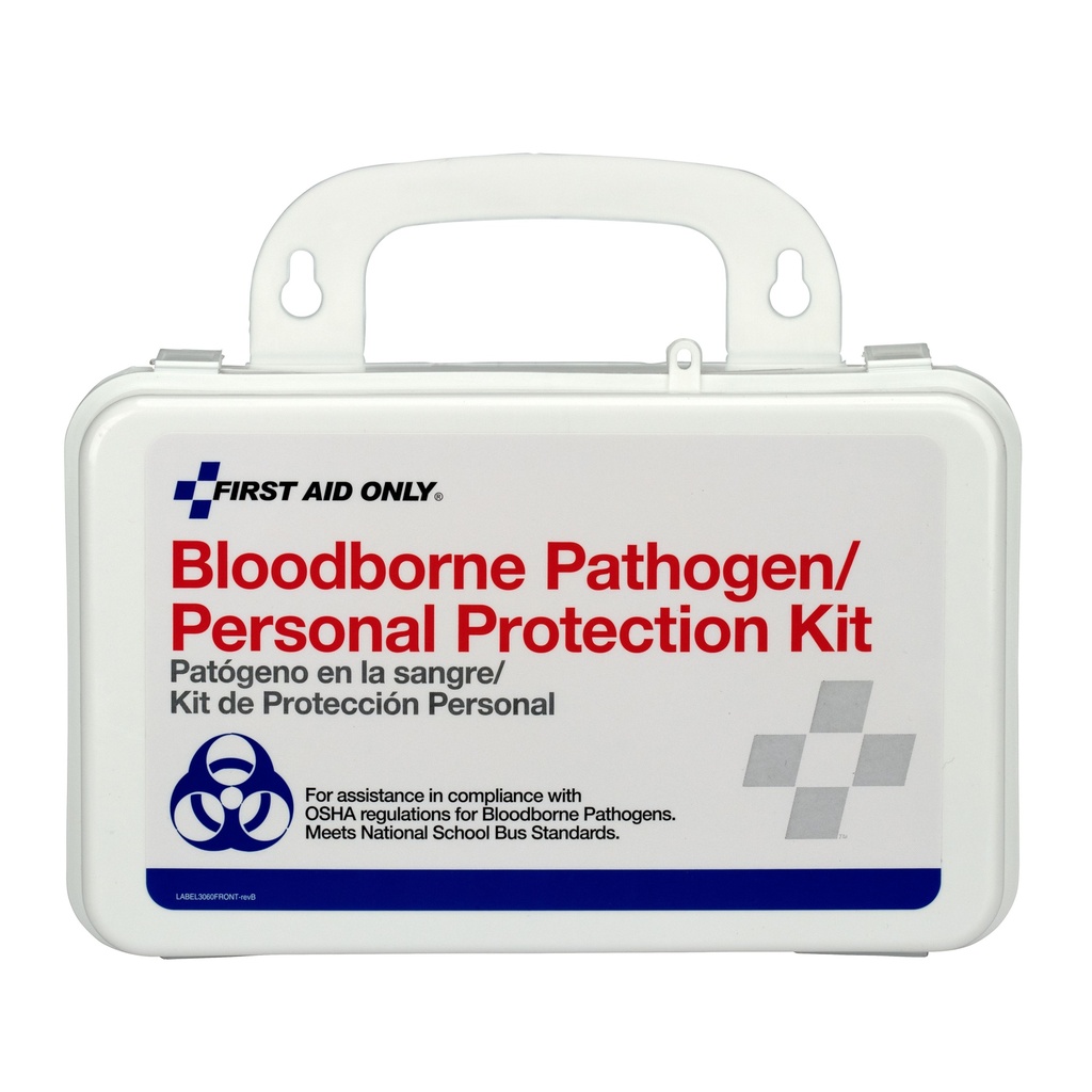 First Aid Only BloodBorne Pathogen (BBP) Unitized Spill Clean Up Kit with Plastic Case