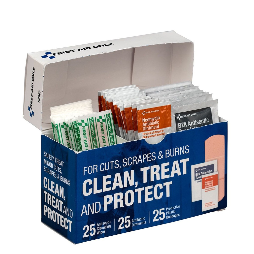 First Aid Only Clean Treat and Protect Wound Care Kit