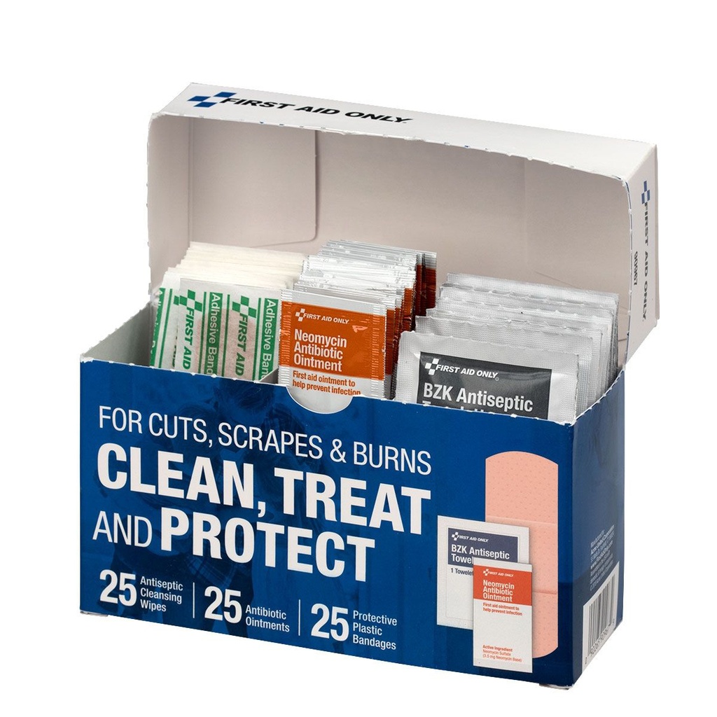 First Aid Only Clean Treat and Protect Wound Care Kit