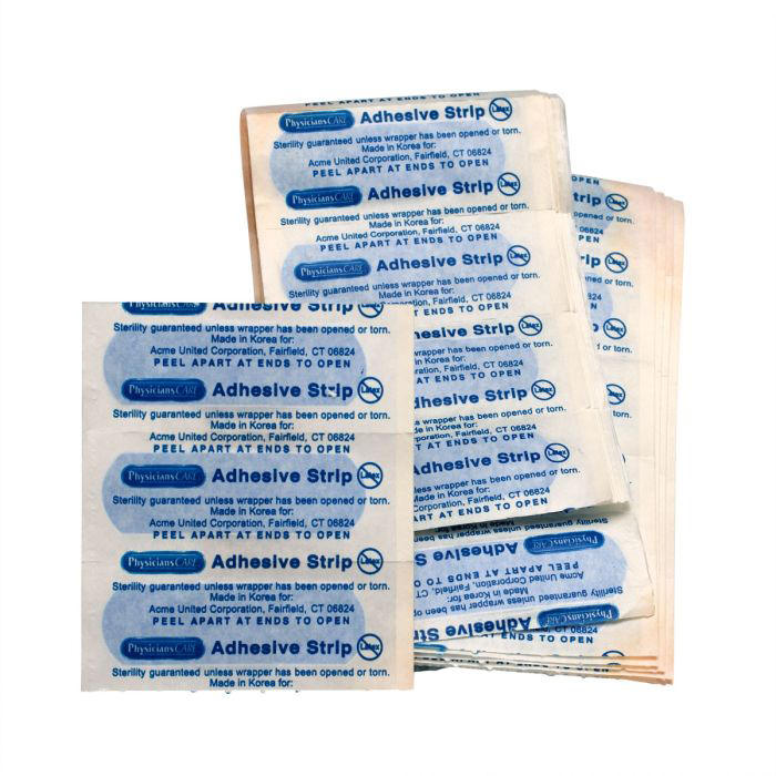 First Aid Only 1 inch x 3 inch Metal Detectable Plastic Bandage, Blue, 1500/Box