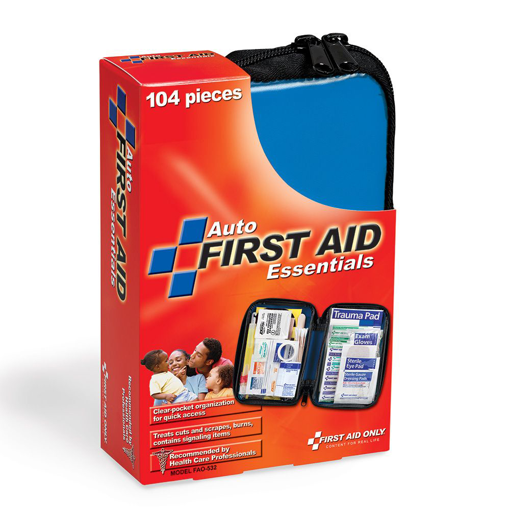 First Aid Only 103 Piece Vehicle First Aid Kit with Fabric Case
