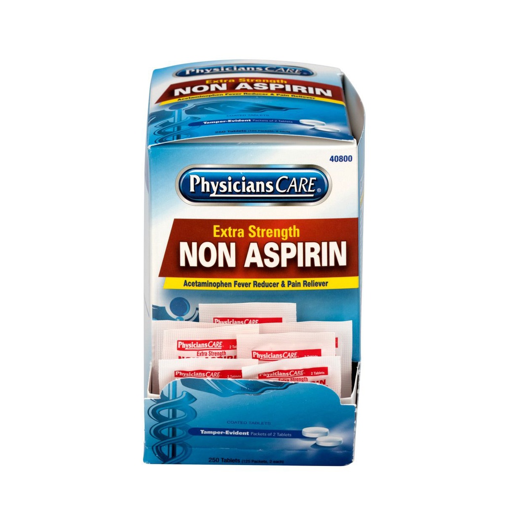 First Aid Only PhysiciansCare Extra Strength Non-Aspirin Tablet, 250/Box