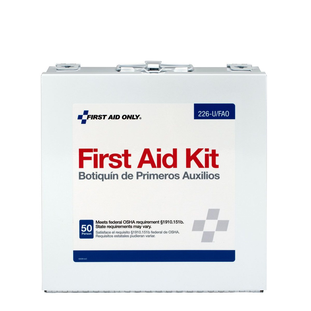 First Aid Only 50 Person Weatherproof Bulk First Aid Kit with Metal Case