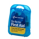 First Aid Only Mini Pocket Personal First Aid Kit with Plastic Case, Clear Blue