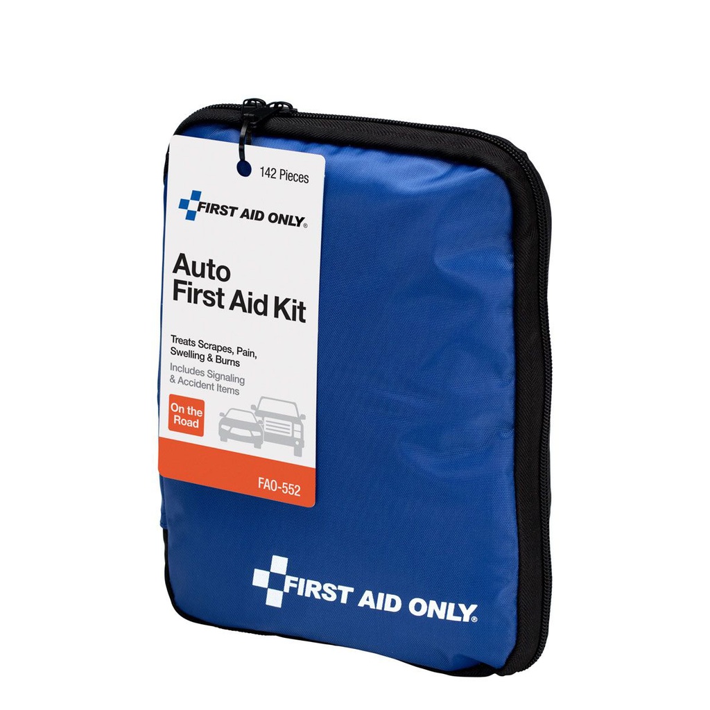 First Aid Only 142 Piece Vehicle First Aid Kit with Fabric Case