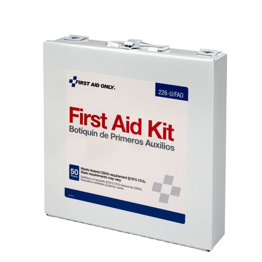First Aid Only 50 Person Weatherproof Bulk First Aid Kit with Metal Case