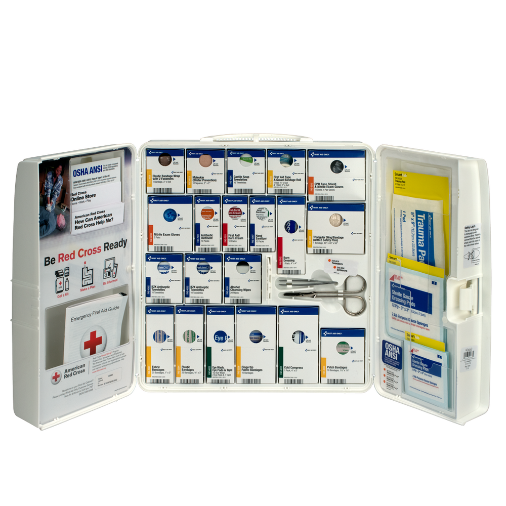 First Aid Only SmartCompliance Large ANSI Class A+ Plastic Workplace First Aid Cabinet