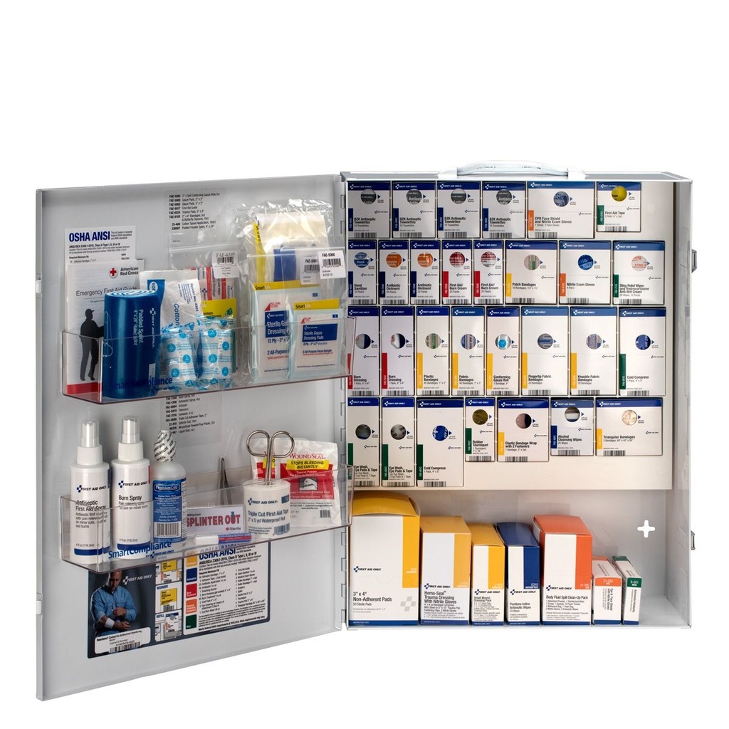 First Aid Only SmartCompliance 150 Person XL First Aid Kit with Metal Cabinet