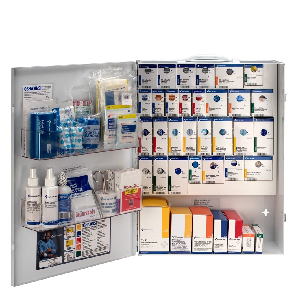 First Aid Only SmartCompliance 150 Person XL Food Service First Aid Kit with Metal Cabinet