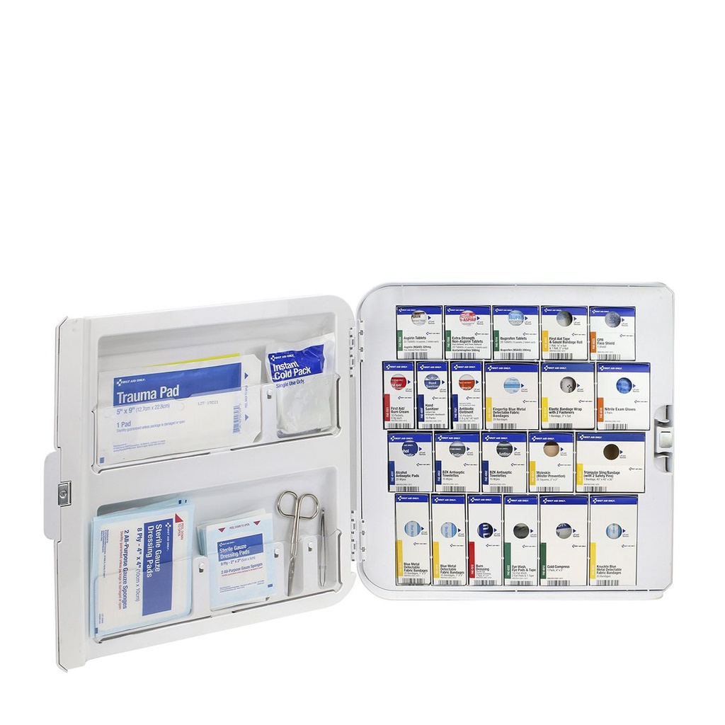 First Aid Only SmartCompliance Food Service Complete First Aid Kit with Medications & Plastic Cabinet