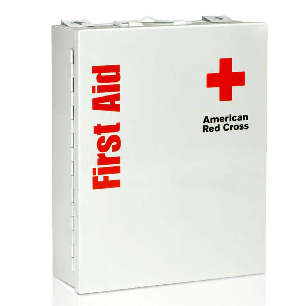First Aid Only American Red Cross SmartCompliance Medium Food Service First Aid Kit with Metal Cabinet