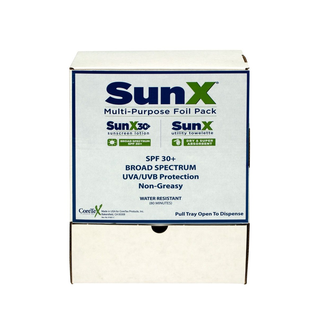 First Aid Only SunX30 Sunscreen Lotion and Wipe Combo Pack, 50/Box