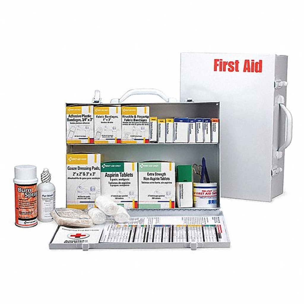 First Aid Only 75 Person 2 Shelf Industrial First Aid Station with Metal Case