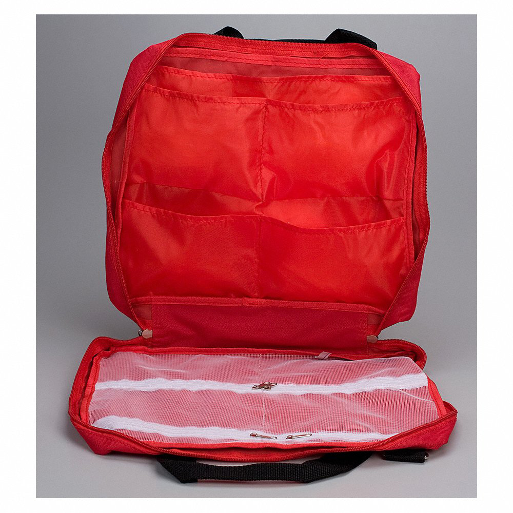 First Aid Only Nylon Medium First Responder Empty Bag, Red