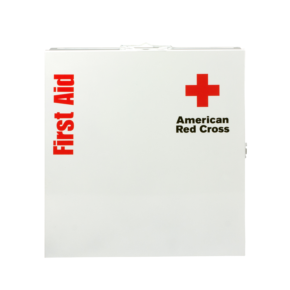 First Aid Only American Red Cross SmartCompliance Large General Business Workplace First Aid Kit with Metal Cabinet
