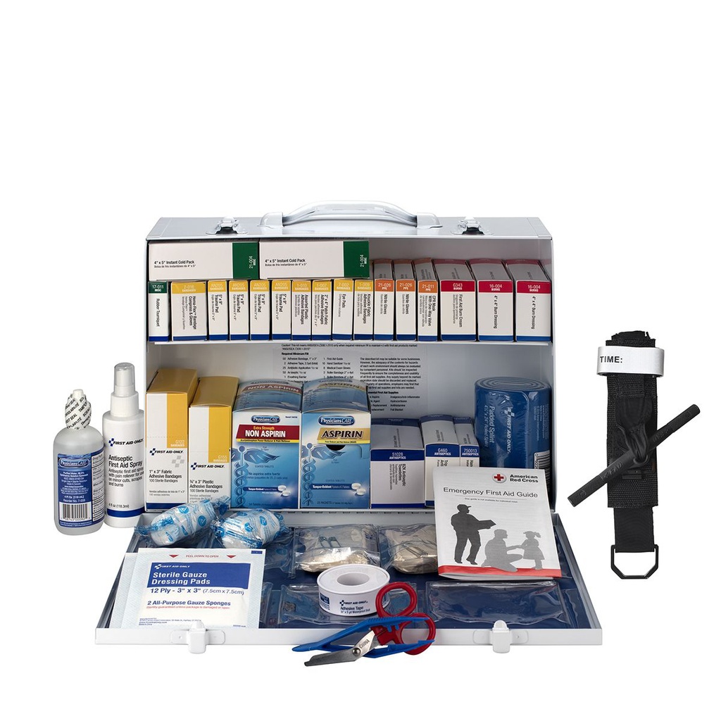 First Aid Only 75 Person ANSI B 2 Shelf First Aid Kit with Metal Cabinet