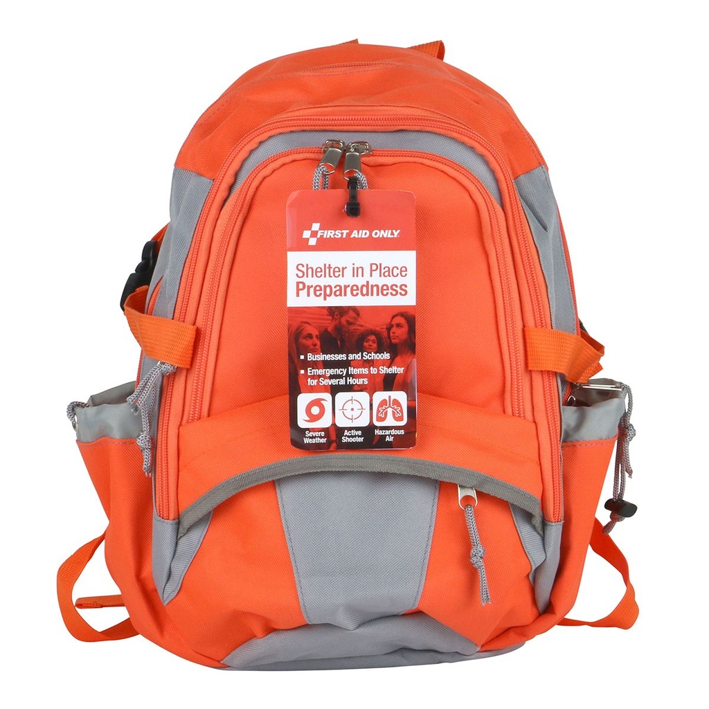 First Aid Only 20 Person Shelter In Place Emergency Preparedness Kit with Backpack