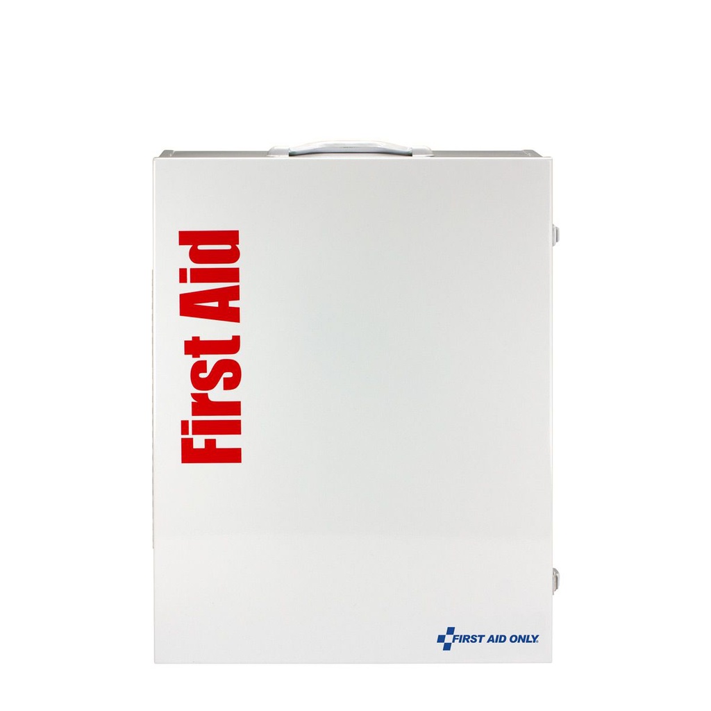 First Aid Only SmartCompliance 150 Person XL Food Service First Aid Kit with Medications & Metal Cabinet