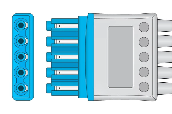 Cables and Sensors Critital ECG Leadwire 1124-A3, 3 Lead Snap Compatible w/ OEM: 1124-A3