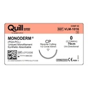 Surgical Specialties Quill Monoderm 40 mm x 70 cm Polyglycolic Acid / PCL Absorbable Suture with Needle and Undyed, 12 per Box
