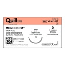 Surgical Specialties Quill Monoderm 40 mm x 70 cm Polyglycolic Acid / PCL Absorbable Suture with Needle and Violet, 12 per Box