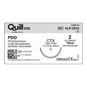Surgical Specialties Quill 48 mm x 70 cm Polydioxanone Absorbable Suture with Needle and Violet, 12 per Box