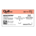 Surgical Specialties Quill Monoderm 14 cm x 14 cm 11 mm Polyglycolic Acid / PCL Absorbable Suture with Needle and Undyed, 12 per Box