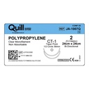 Surgical Specialties Quill 2 24 cm Polypropylene Non Absorbable Suture with Needle and Undyed, 12 per Box