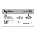 Surgical Specialties Quill 0 19 mm Polydioxanone Absorbable Suture with Needle and Violet, 12 per Box