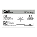 Surgical Specialties Quill 2-0 50 mm Polydioxanone Absorbable Suture with Needle and Violet, 12 per Box