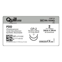 Surgical Specialties Quill 2 24 cm Polydioxanone Absorbable Suture with Needle and Violet, 12 per Box