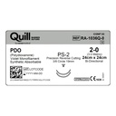 Surgical Specialties Quill 2-0 24 cm Polydioxanone Absorbable Suture with Needle and Violet, 12 per Box