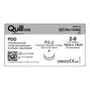Surgical Specialties Quill 2-0 19 mm Polydioxanone Absorbable Suture with Needle and Violet, 12 per Box