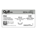 Surgical Specialties Quill 3-0 19 mm Polydioxanone Absorbable Suture with Needle and Violet, 12 per Box