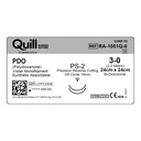 Surgical Specialties Quill 3-0 24 cm Polydioxanone Absorbable Suture with Needle and Violet, 12 per Box