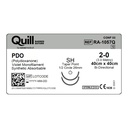 Surgical Specialties Quill 2-0 40 cm Polydioxanone Absorbable Suture with Needle and Violet, 12 per Box