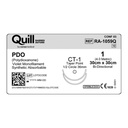 Surgical Specialties Quill CT-1 30 cm Polydioxanone Absorbable Suture with Needle and Violet, 12 per Box