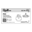 Surgical Specialties Quill 2 36 mm Polydioxanone Absorbable Suture with Needle and Violet, 12 per Box