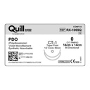 Surgical Specialties Quill 0 14 cm Polydioxanone Absorbable Suture with Needle and Violet, 12 per Box
