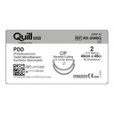 Surgical Specialties Quill 2 45 cm Polydioxanone Absorbable Suture with Needle and Violet, 12 per Box