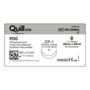 Surgical Specialties Quill 0 45 cm Polydioxanone Absorbable Suture with Needle and Violet, 12 per Box