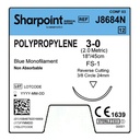 Surgical Specialties Sharpoint Plus 3-0 18 inch Polypropylene Nonabsorbable Suture with Needle and Blue, 12 per Box