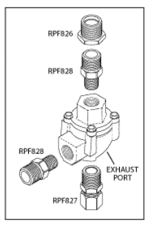 Unloader Valve (Right angle quick exhaust valve with (2) 1/4" FPT ports)
