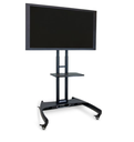 TV Stand with Mount, Adjustable-Height, 32.75"W x 28.75"D x 46.5"-62.5"H, Fits TV sizes 32"-70", (4) 2" Nylon Casters with Locking Brakes, Steel Frame, Maximum Weight Capacity 100 lbs., Assembly Required