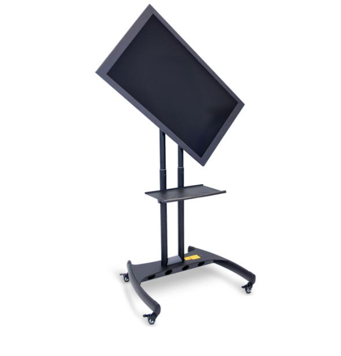 TV Stand with Mount, Rotating, Adjustable-Height, 32.75"W x 28.75"D x 46.5"-62.5"H, Fits TV sizes 40"-60", 90° Rotation, (4) 2" Nylon Casters with Locking Brakes, Steel Frame, Maximum Weight Capacity 100 lbs., Assembly Required