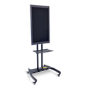 TV Stand with Mount, Rotating, Adjustable-Height, 32.75"W x 28.75"D x 46.5"-62.5"H, Fits TV sizes 40"-60", 90° Rotation, (4) 2" Nylon Casters with Locking Brakes, Steel Frame, Maximum Weight Capacity 100 lbs., Assembly Required