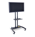 TV Stand with Mount, Rotating, Adjustable-Height, 32.75"W x 28.75"D x 46.5"-62.5"H, Fits TV sizes 40"-60", 90° Rotation, (4) 2" Nylon Casters with Locking Brakes, Steel Frame, Maximum Weight Capacity 100 lbs., Assembly Required