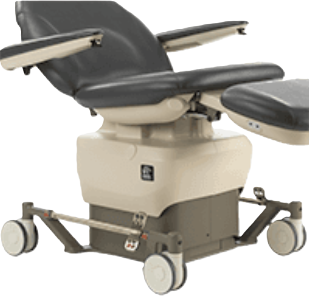 MTI 550 Procedure Chair, Mobile Base, 100-240V Rear Steer